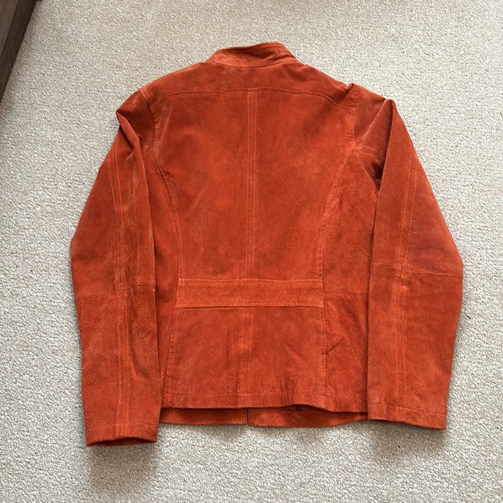 Orange Ruff Hewn Leather jacket Size M - Picture 2 of 5